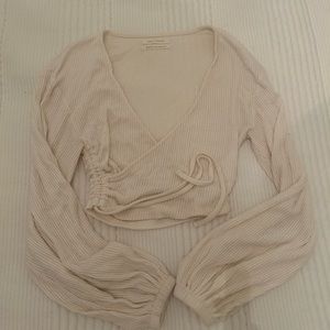 Urban Outfitters White Ribbed Top